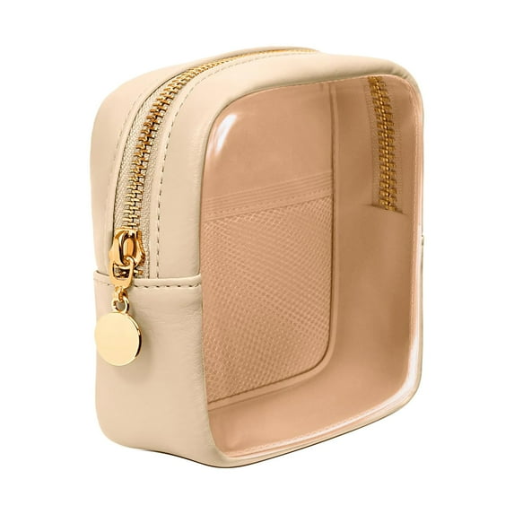 Small Clear Cosmetic Bag Mini Transparent Organizer For Women Daily Travel Toiletry Pouch