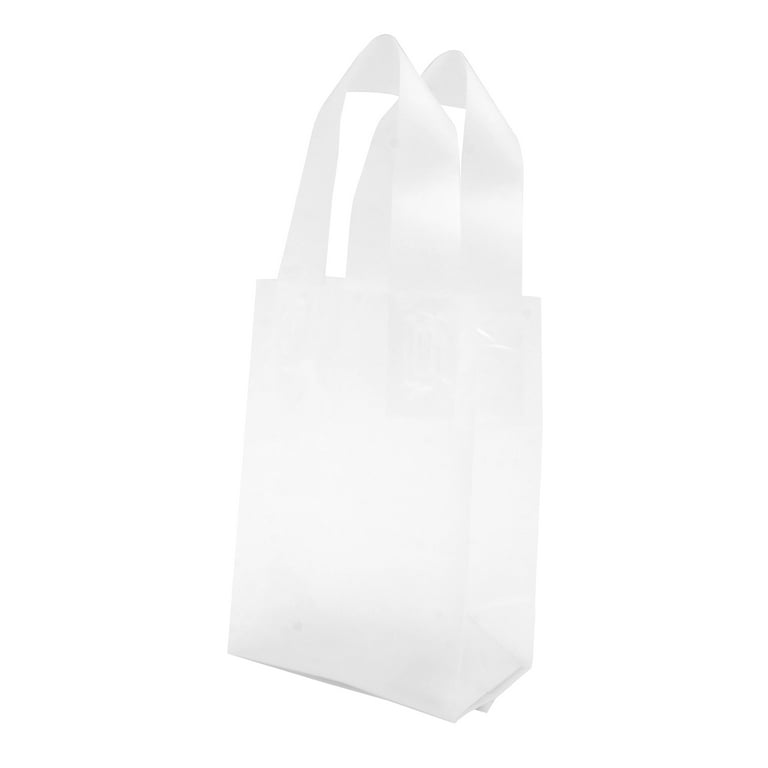 Small Clear Frosted Plastic Shopping Bags 5