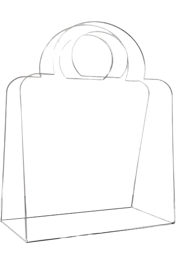 Small Clear Party Favor Bag with Handles for Weddings Birthdays