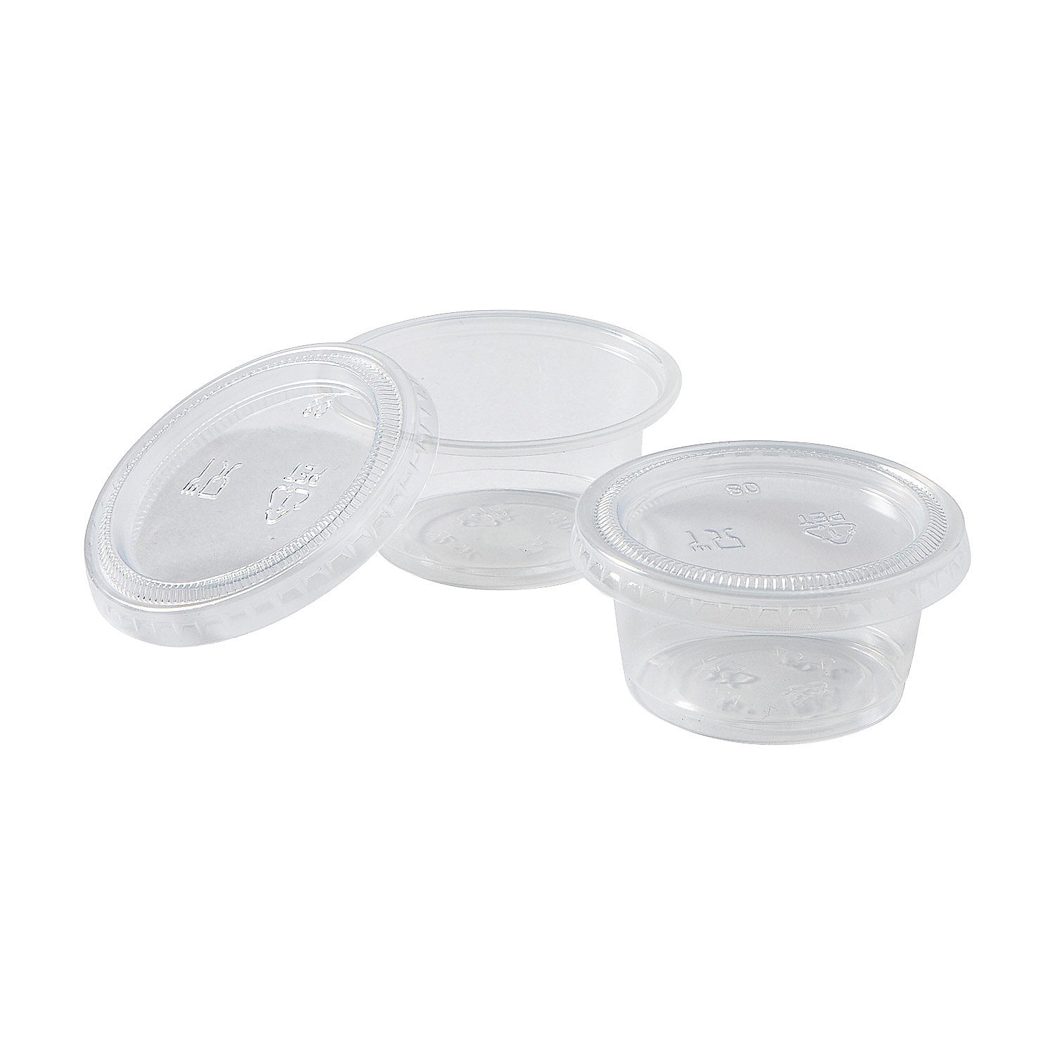 Small Clear Plastic Gelatin Shot Cups with Lids 100 Ct.
