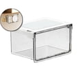 thumbnail image 1 of Small Clear Stackable Storage Drawers – 33° Angled Plastic Makeup Organizer for Vanity, Kitchen Cabinets | Multi-Purpose Plastic Storage Bins & Drawer Organizer Bins, 1 of 4