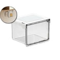thumbnail image 1 of Small Clear Stackable Storage Drawers – 33° Angled Plastic Makeup Organizer for Vanity, Kitchen Cabinets | Multi-Purpose Plastic Storage Bins & Drawer Organizer Bins, 1 of 4