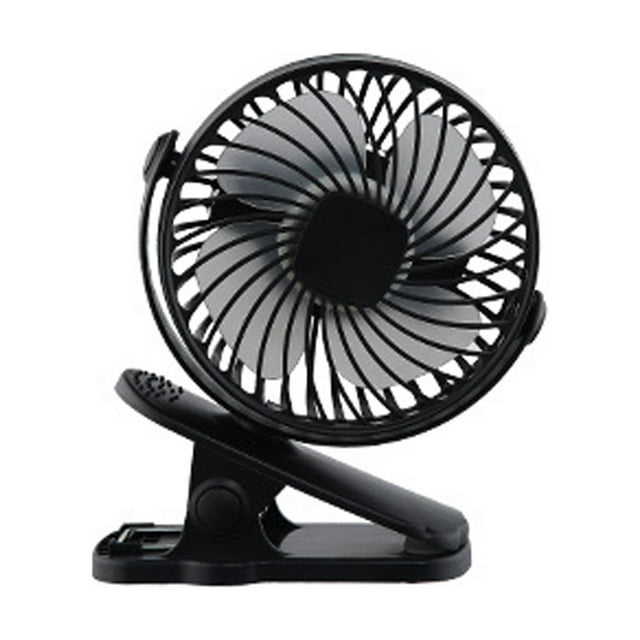 Small Clip on Fan, 3 Speeds USB Fan with Strong Airflow, Clip & Desk
