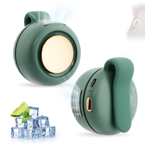 Small Clip Fan Personal Waist Fan - Portable Silent Mini Bladeless Fan with Clip for Shirt, Hands-Free 3 Speeds, Clips on Waist Neck for Outdoor Camping Travel Office