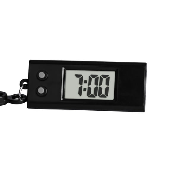 Small Clock Digital, Silent Alarm Clock, 1.8X0.8 In, Lcd Readout, Everyday Travel, Backpack Attachment, Matte Black, 1 Pc