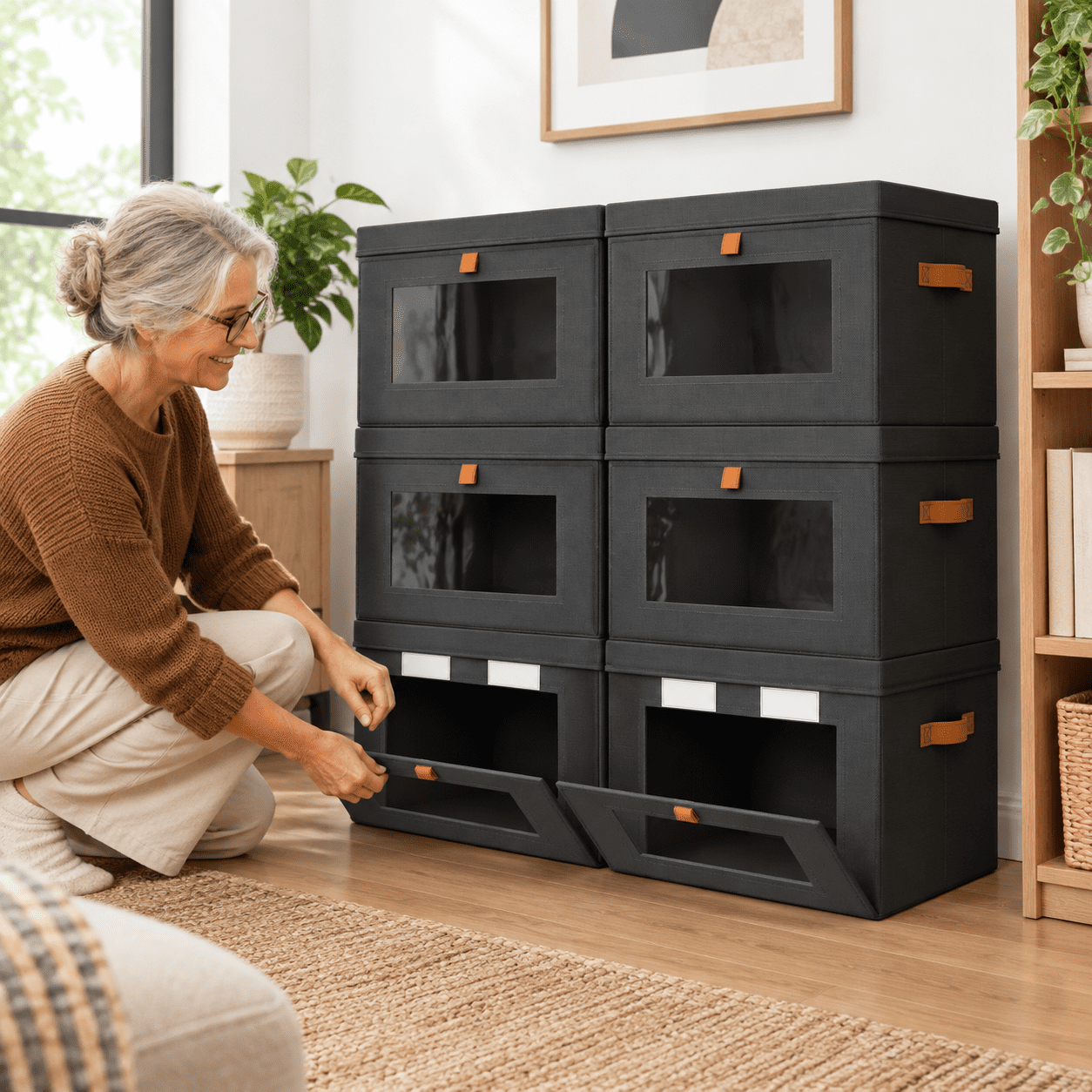 Small Closet Storb- Shorganizer With Open Window 6 Pack Black - Walmart.com