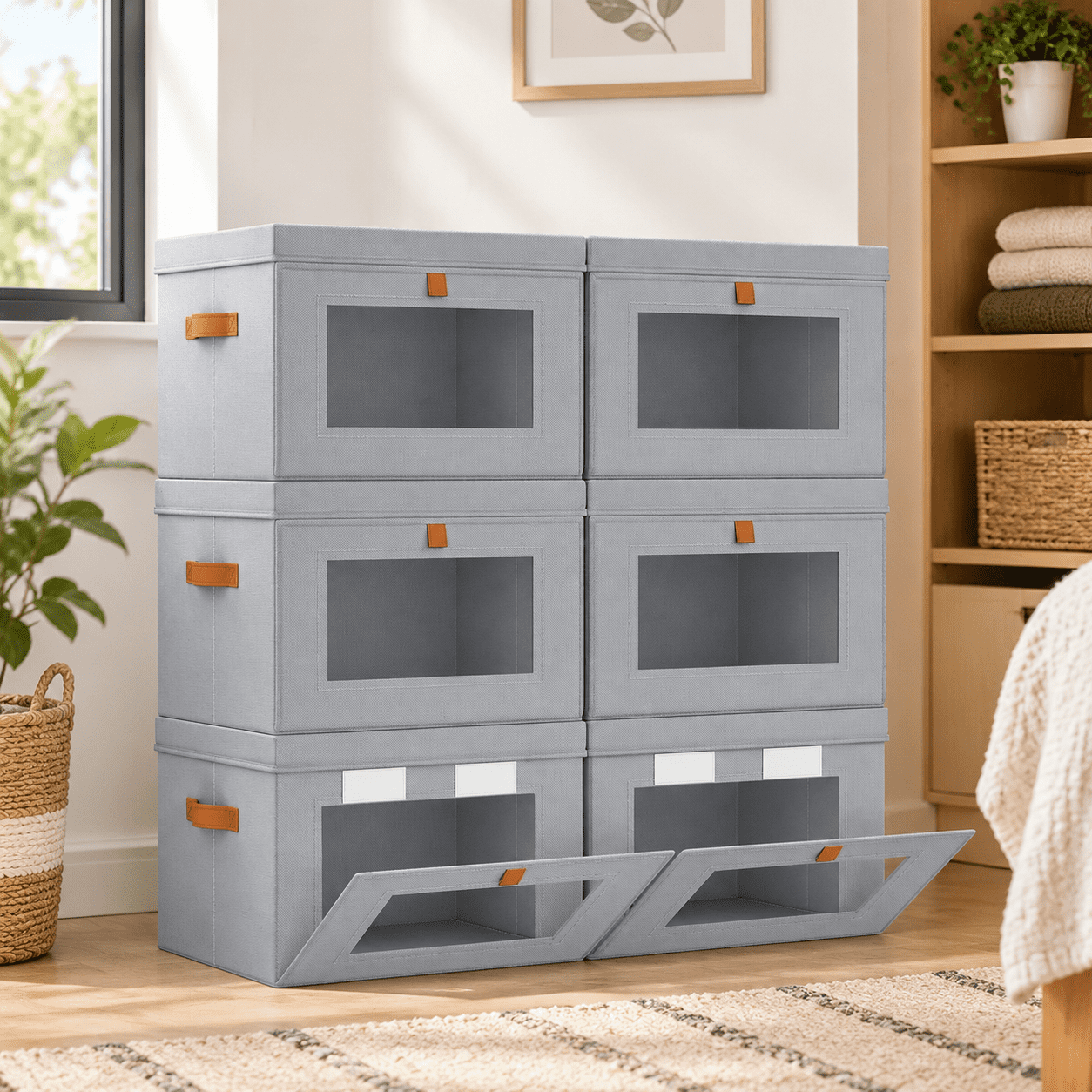 Small Closet Storb- Shorganizer With Open Window 6 Pack Grey - Walmart.com