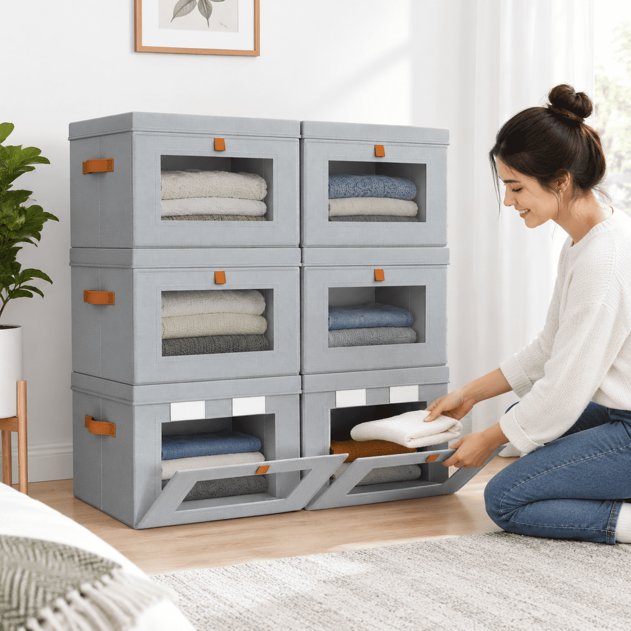Small Closet Storb- Shorganizer With Open Window 6 Pack Grey - Walmart.com