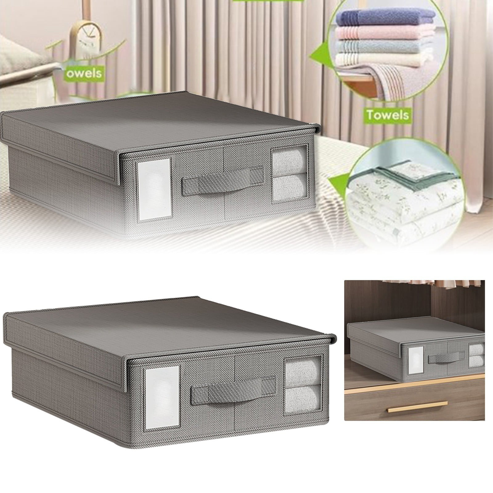 Small Cloth Bags with Handles Storage under Bed with Wheels Packing Cubes for Moving Canvas