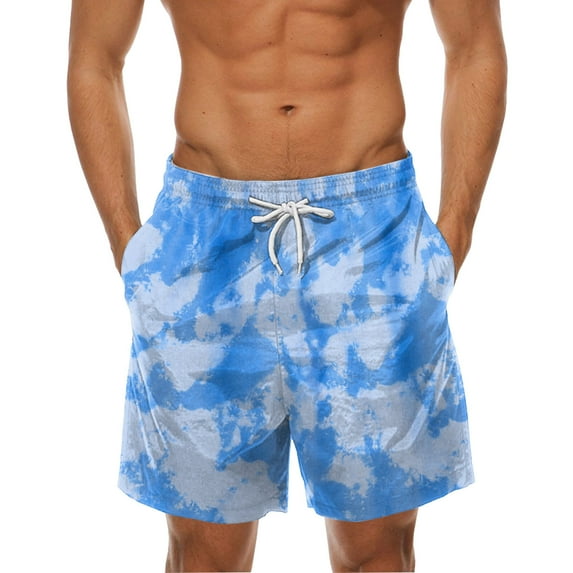 Small Co Natural Light Swim Trunks Men Mens Spring Summer Casual Shorts Pants Printed Sports Beach Pants With Pockets Mens Retro Swim Trunks