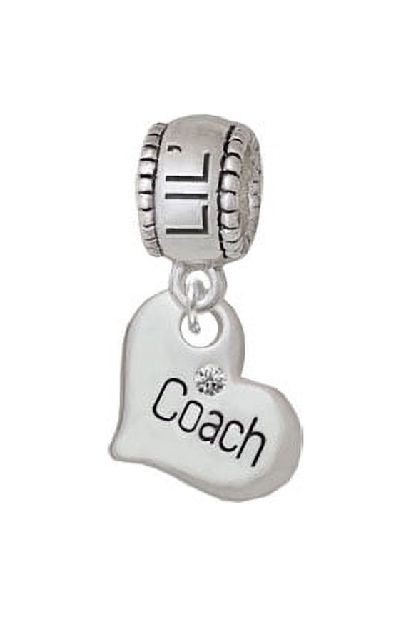 Small ''Coach'' Heart - Lil Sister Charm Bead