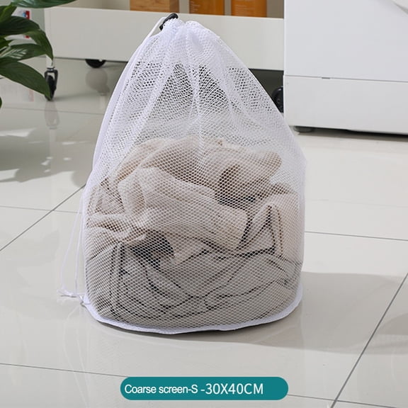 Small Coarse Mesh Protect Clothing Washing Heavy Duty Laundry Drawstring Bag