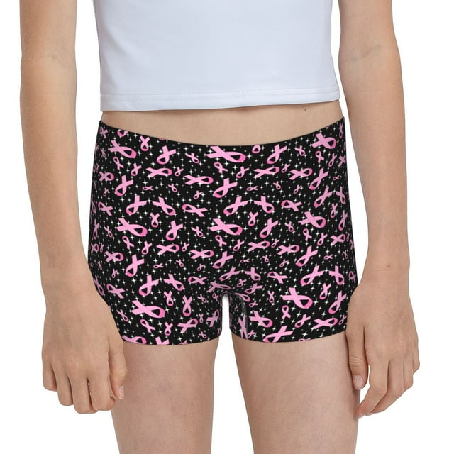 Easygdp Breast Cancer Awareness (2) Girls Hipster Cotton Underwear