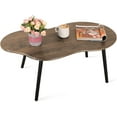 thumbnail image 1 of Small Coffee Table Irregular Wood Grain Desktop Coffee Tables Simple Modern Cloud Shaped Center Table Floor Standing Table for Living Room, Home Office, 1 of 14