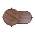 thumbnail image 1 of Small Coffee Tables 2-tier Modern Sofa Side Table with Wood Storage Shelf Living Room End Tables Nightstands (Walnut Brown), 1 of 12