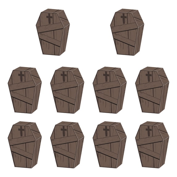 Small Coffin Candy Boxes Pack of 10 Gothic Paper Boxes for Halloween Party