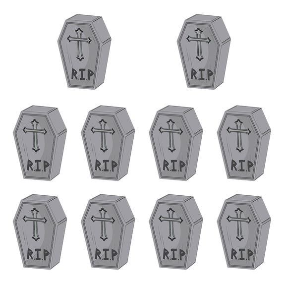 Small Coffin Candy Boxes Pack of 10 Gothic Rip Design for Halloween Party Treats