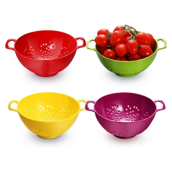 Small Colander For Berries- Small Food Strainer For Berries & Fruit, Mini Colander Set Dishwasher-Safe