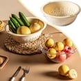 thumbnail image 1 of Small Colander Mini Colander Plastic Strainer Colanders & Food Strainers Kitchen Strainer Drainer For Food Berry Colander Fruit Strainer Pasta Strainer Colander For Kitchen Yellow, 1 of 5