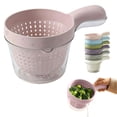 thumbnail image 1 of Small Colander,Small Colander For Berries,Small Salad Spinner,Fruit Washer,Dual-Layer Draining Basket With Handle, Fruit Strainer & Vegetable Colander, Mini Berry And Tomato Washer, Pink, 1 of 7