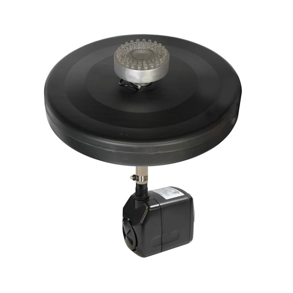 Half Off Ponds Small Floating Fountain with 600 GPH Pump, RGB LED Lights, Adjustable Spray, 30 ft Cord