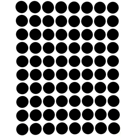 Small Color Coding Labels 1/2 Inch - 8640 Pack, Black Round Price Stickers13mm (0.5) by Royal Green