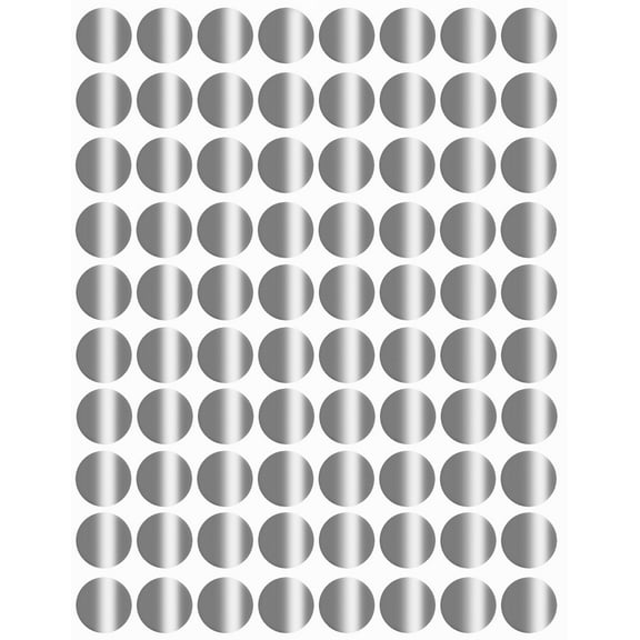 Small Color Coding Labels 1/2 Inch - 8640 Pack, Silver Round Price Stickers 13mm (0.5) by Royal Green