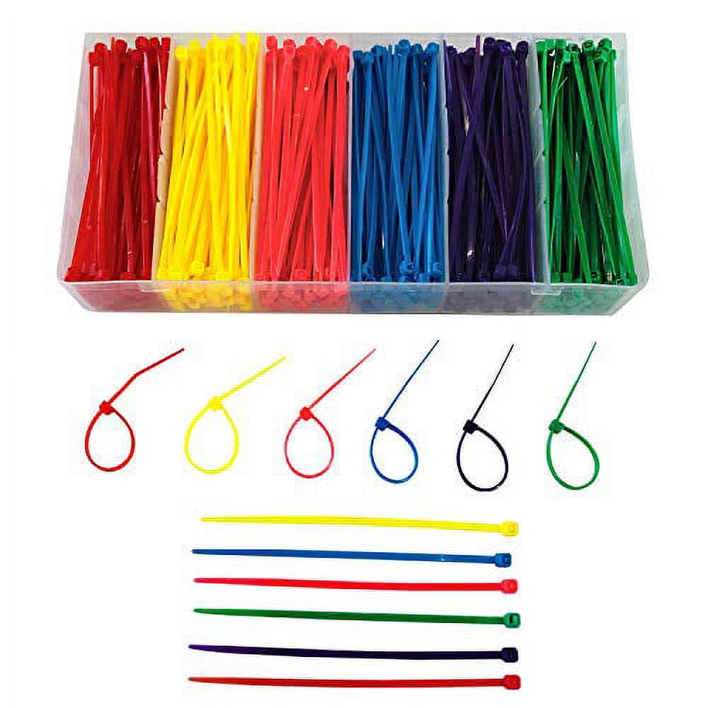 Small Colored Zip Ties 4 inch Multicolor Zip Ties 480pcs Assorted Color