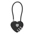 thumbnail image 1 of Small Combination Lock for Locker, 3-Digit Padlock with Flexible Cable, Alloy Body for Luggage, Suitcase, Gym Locker, Backpack, Cabinet, Fence Gate, Travel And , 1 Heart-Shaped Combination Lock, 1 of 9