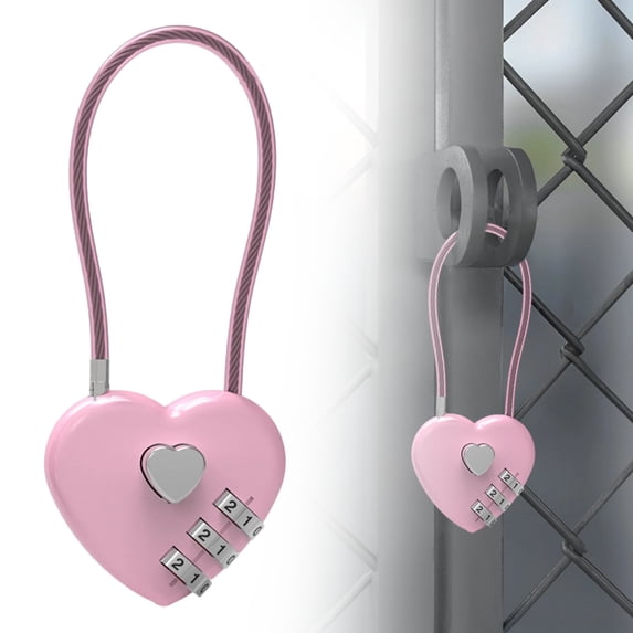 Small Combination Lock for Locker, Cable Lock with Resettable Padlock Combination for Luggage, Gym Locker, Backpack Zipper, Cabinet, Tool Box, Travel and Outdoor Use