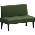 thumbnail image 1 of Small Comfy Sofa Mini Loveseat Couch 2-Seater Armless Sofa Chair, Corduroy Fabric & Easy Assembly, for Small Spaces Living Room,Bedroom,Dorm,Office, Dark Grey, 1 of 10