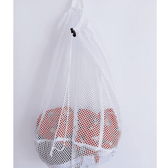 Small Commercial Mesh Laundry Bag with Handle and Drawstring for Dormitory, Travelling, College,Apartment, Camping, RV, Machine Washable, Hanging Mesh Bag,