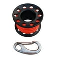 thumbnail image 1 of Small Compact Finger Spool, Scuba Diving Reel Line Holder & Stainless Steel Spring Hook Safety Gear Equipment - Select Colors Black, 1 of 8