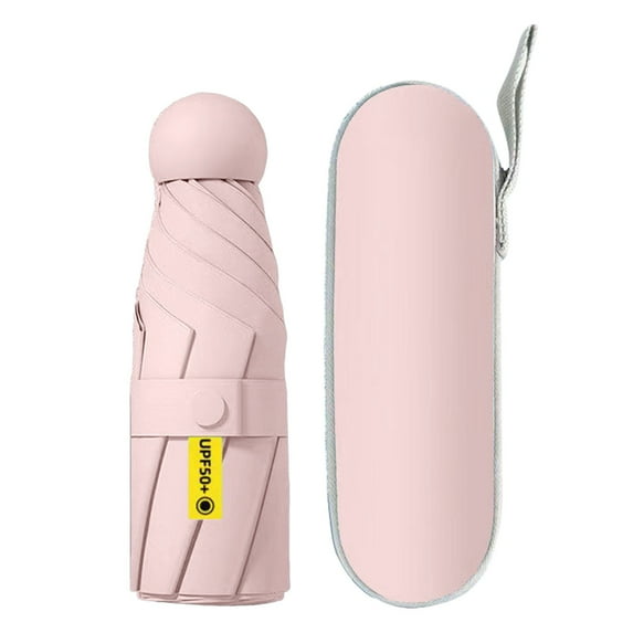 Small Compact UV Umbrella - Travel Size Sun & Rain Umbrella with Case - Tiny Pocket Umbrella for Purse, Backpack & Daily Use (Lightweight, Windproof, Multiple Colors)