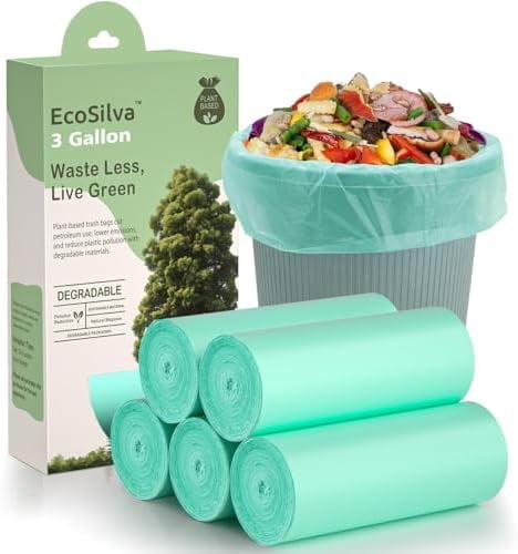 Small Compostable Trash Bags 3 Gallon 125 Count, Unscented Small ...