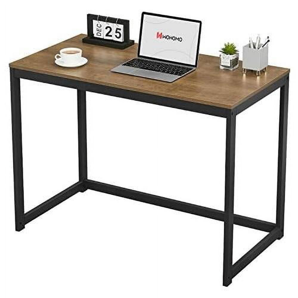 Small Computer Desk 39” Simple Modern Desk With Large Legroom Study