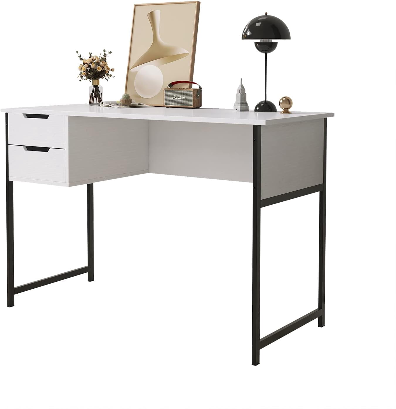 ALISENED Small Computer Desk with Drawer Home Office Desks for Small ...