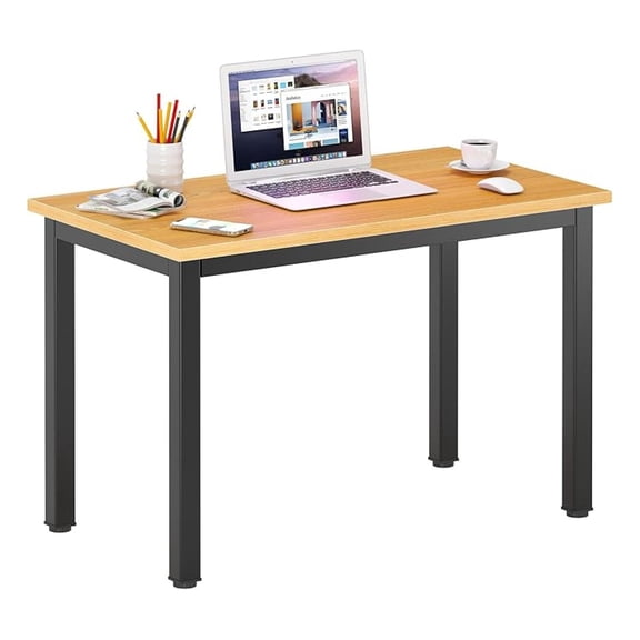 Small Computer Desk Home Office Table Writing Desk Study Table Gaming Desk Workstation (31.5 inch, Wood Teak)
