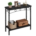 thumbnail image 1 of Small Console Table, 31.5" L x 11.8" W x 31.8" H Retro Sofa Table with Storage, 2 Tier Behind Couch Table for for Living Room, Entryway, Hallway, Foyer, 1 of 8