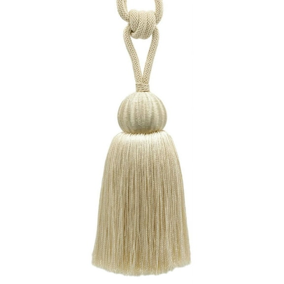 DECOPRO Small Contemporary Curtain & Drapery Tassel Tieback Handcrafted with Fancy Diamond Braid Cord, Tassel Length 5" (12.5cm), Spread 26" (66cm) # TBCBW5, #C25 Sold Individually