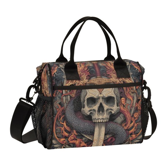 Small Cooler Bag Lunch Bag Portable Meal Bag Work Meal Bag Outdoor Meal Bag Travel Meal Bag Picnic Meal Bag Going Out Meal Bag Sword Skeleton