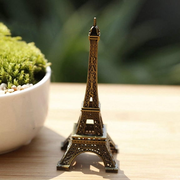 Small Cooper Eiffel Tower Miniature Decorative Showpiece - 4.5 inch Height Small Best Gift for Office, Car Home Decoration Items