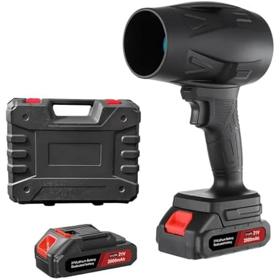 Small Cordless Leaf Blower,130000RPM Handheld Electric Dust Blower, Mini Jet Dry Blower Fan with 2 Battery,for Computer Keyboard,Outdoors,Car,Home
