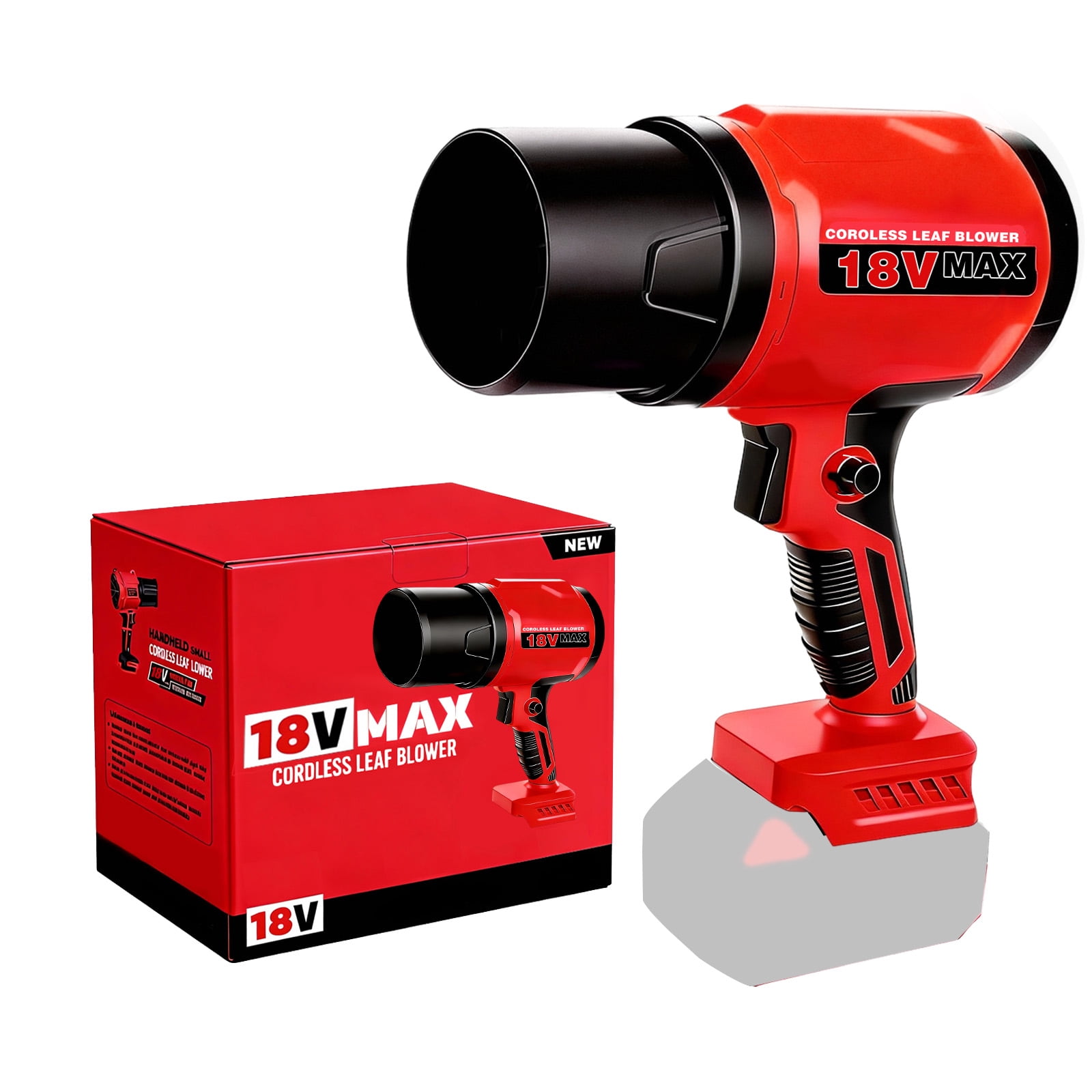Cordless Leaf Blower for Milwaukee m18 Battery, 720-CFM 180-MPH Handheld Electric Dust Blower with Light, Battery Powered Leaf Blowers for Keyboards Patio Rain Snow Removal (Battery Not Included)