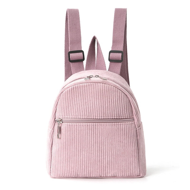 VICHVVY Small Corduroy Mini Backpack Purse for Women Cute Brown Backpack, Stylish Shoulder Bag, Compact Side Purse for Travel, School,Pad Mini with
