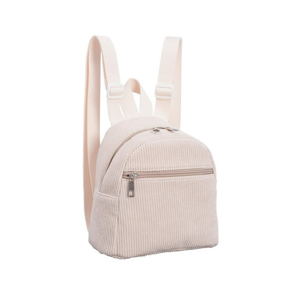 Small Corduroy Mini Backpack Purse for Women – Cute Brown Backpack, Stylish Shoulder Bag, Compact Side Purse for Travel, School,Pad Mini – with Zipper & Water Bottle Pocket