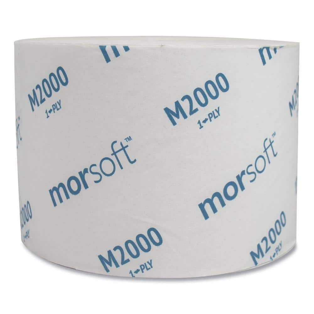 Small Core Toilet Paper, Septic Safe, 1-Ply, White, 3.9 in. x 4 in., 2000 Sheets/Roll, 24 Rolls/Carton