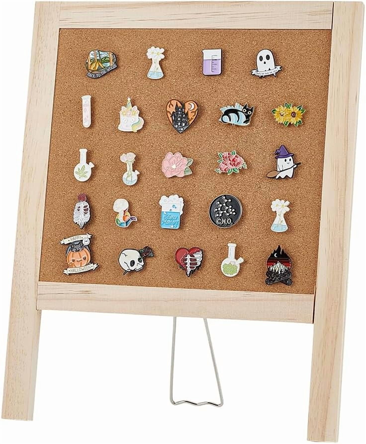 Small Cork Board for Desk Cork Board with Stand Desk Decorative Pin Bulletin Board for Home Desk Message School Office Decor 14.96x11.85 Inch