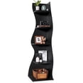 thumbnail image 1 of Small Corner Shelf, Modern Wall Corner Bookshelf, Stylish Bookcase Storage Rack for Small Space, Living Room, Bedroom, ,, 1 of 5