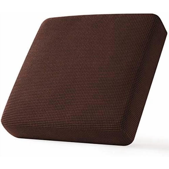 Small Couch Cushion Cover Stretch, Sofa Seat Slipcovers for Pets, Suitable for Armchair Loveseat Sofa with Spandex Jacquard Washable Fabric(Small,Chocolate)
